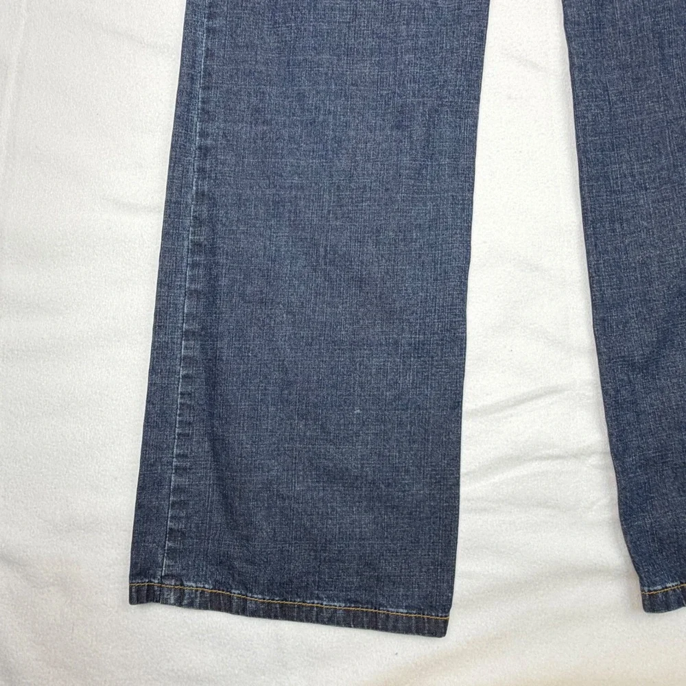 Michael Kors Womens Dark Wash Wide Leg Denim Jeans Blue Size 6 Trouser Style
